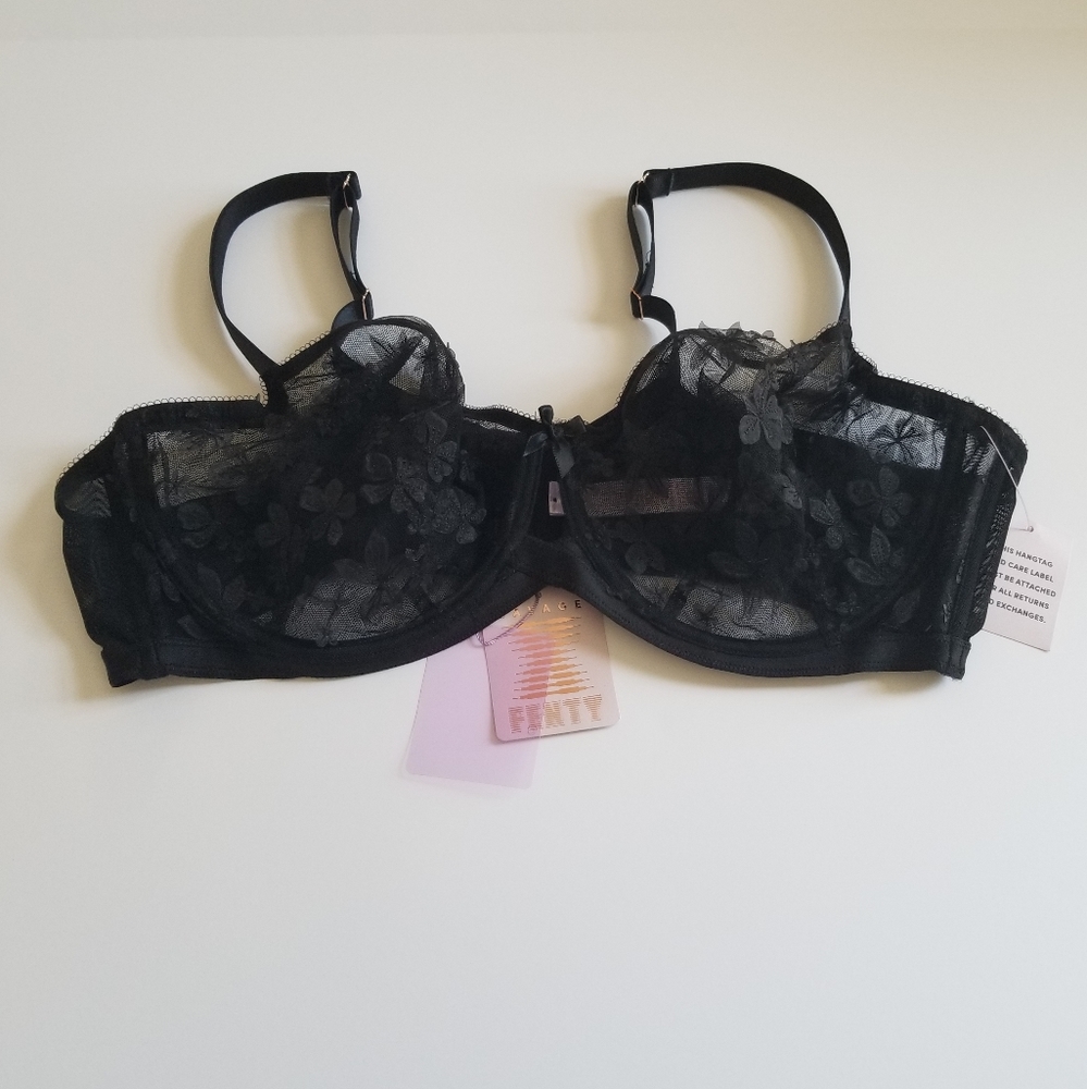 Savage X Fenty Underwire Bra Black Lace